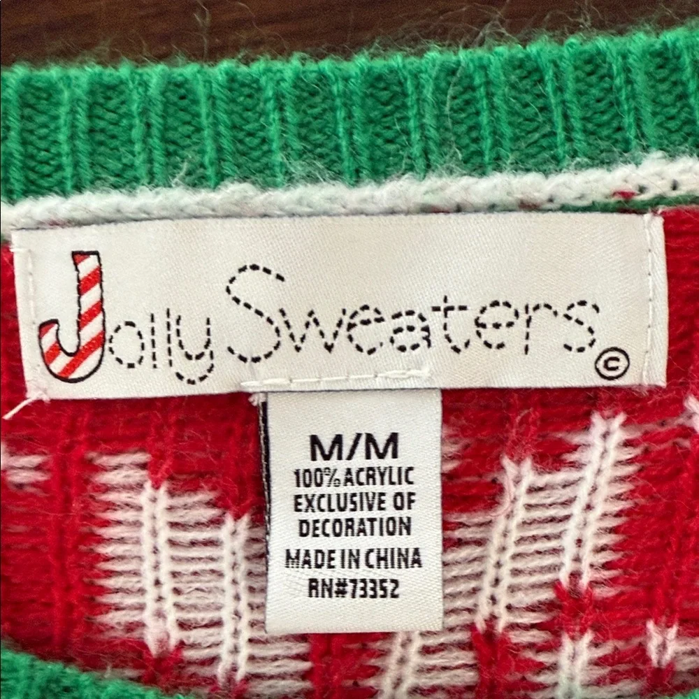 Festive Santa Crewneck Jolly sweaters  in Red, Blue, and Green Medium